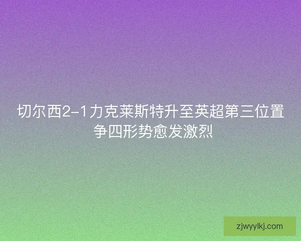切尔西2-1力克莱斯特升至英超第三位置 争四形势愈发激烈